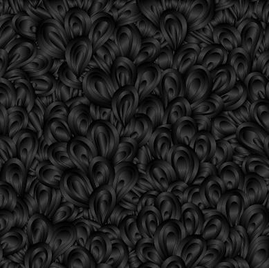 black elements seamless pattern vector