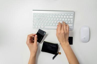 black friday backdrop dynamic hands working keyboard credit card