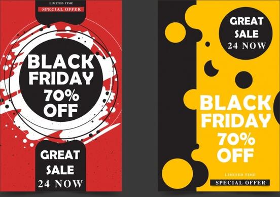 black friday banners grunge abstract decor