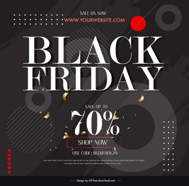 black friday discount banner template blurred elegance