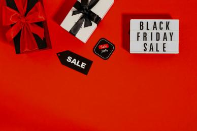 black friday sale backdrop elegant presents knot tag