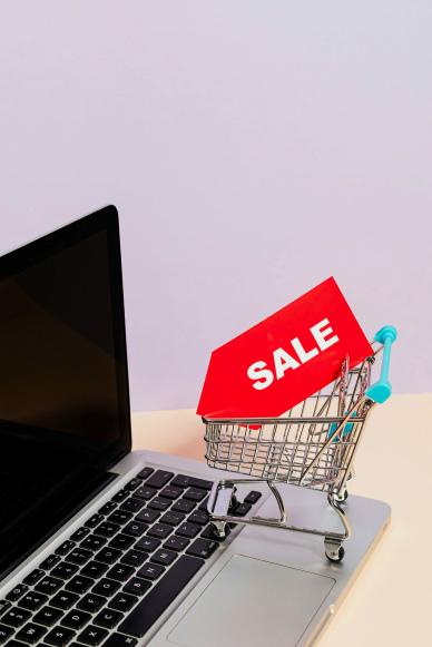 black friday sale poster picture laptop trolley tag decor