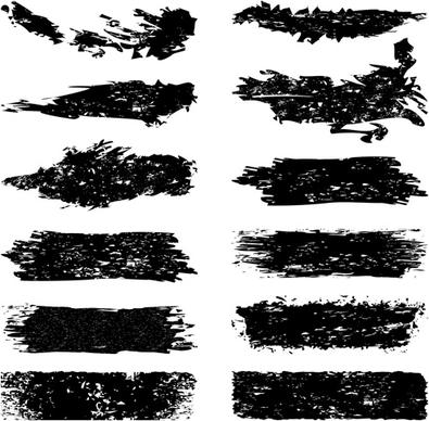 black grunge elements illustration vector