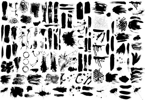 black grunge elements illustration vector