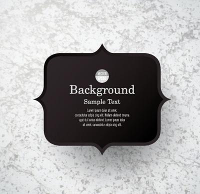 black label with background vector