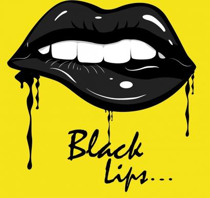 black lips drawing grunge decoration