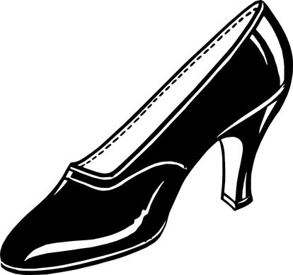 Black Shoe clip art