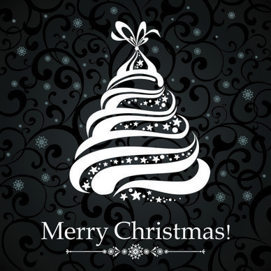 black style14 christmas backgrounds vector