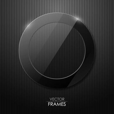 black texture frame design vector