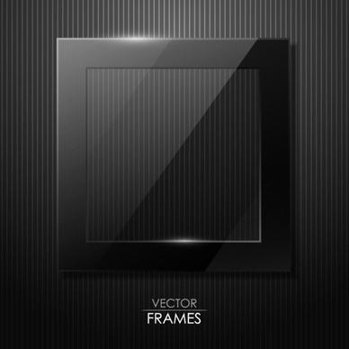 black texture frame design vector