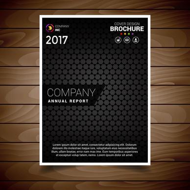 black textured brochure design template
