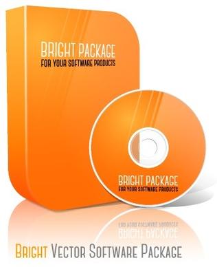 blank cd package box vector template