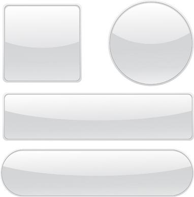 blank glass buttons vector