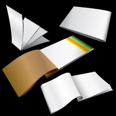 notebook icons shiny colored modern 3d shapes sketch