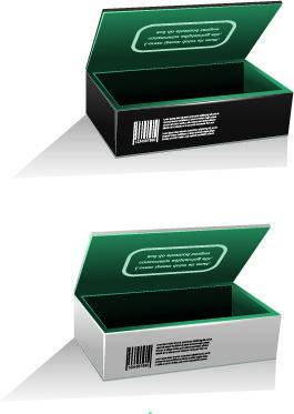 blank package box template design vector