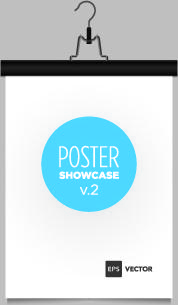 blank poster template vector