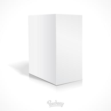 blank white cardboard box template