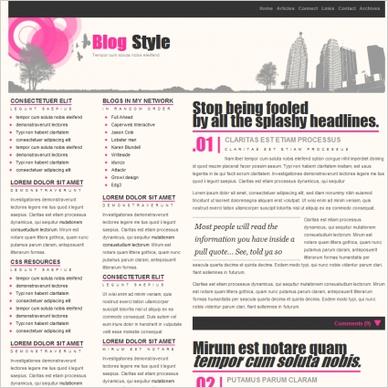 Blog Style Template