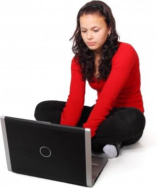 blogging computer female