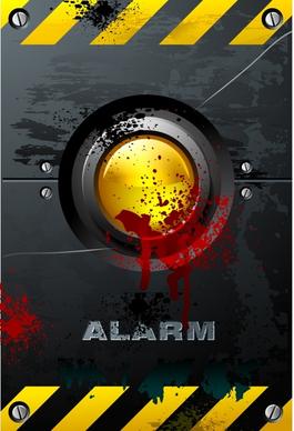 alarm background modern 3d design grunge ornament