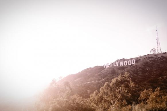 bloom hill holiday hollywood la moutain sign sun