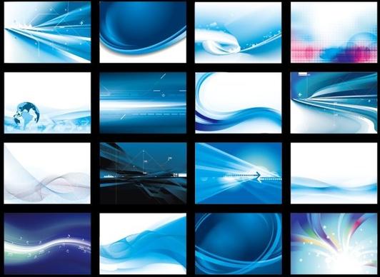 blue abstract cards art vector graphic