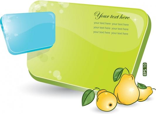 decorative background template handdrawn pear sketch colorful modern