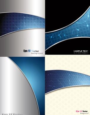 blue arc technology background vector graphic