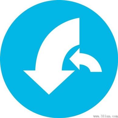 blue arrow icon vector design