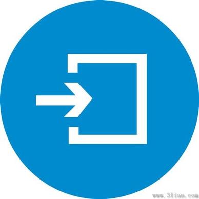 blue arrow symbol icon vector
