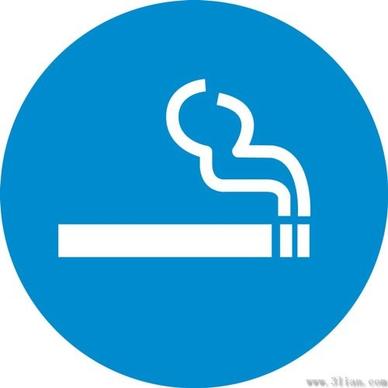 blue background cigarette icons vector