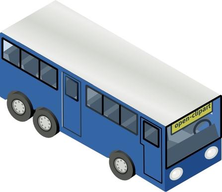Blue Bus clip art