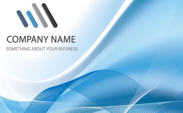 business presentation design logotype blue curves decoration