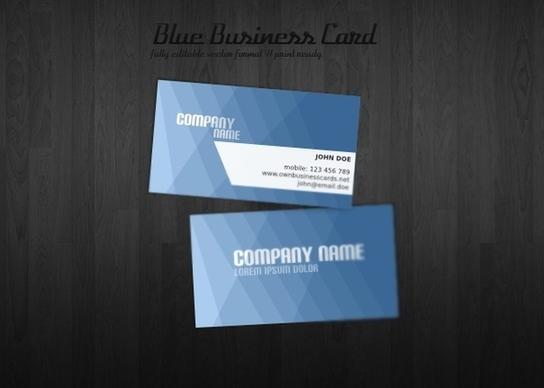 blue business card template