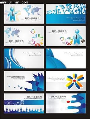 business card templates modern nature abstract global themes