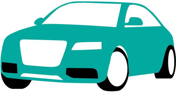 blue car illustration