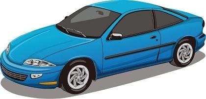 sedan car icon blue sports style