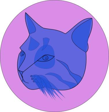 Blue Cat clip art