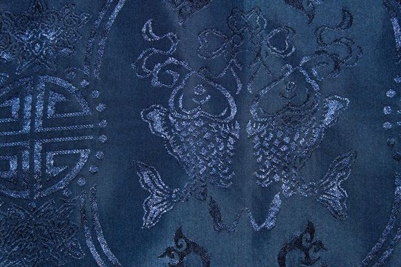 blue chinese traditional fabric