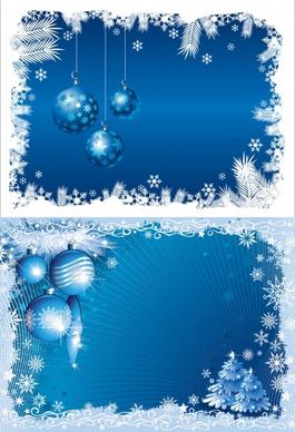 blue christmas background 03 vector