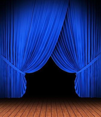 blue curtain light highdefinition picture