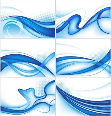 abstract background templates dynamic blue curves decor