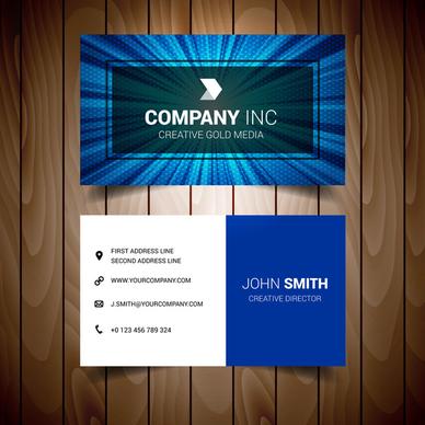 blue elegant business card