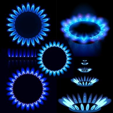blue flame vector