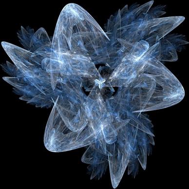 blue fractal icy