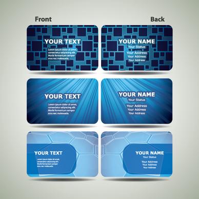 blue futuristic business card design vector