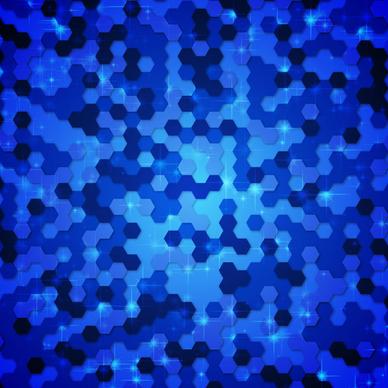 blue hexagon abstract background