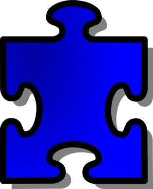 Blue Jigsaw Puzzle Piece clip art