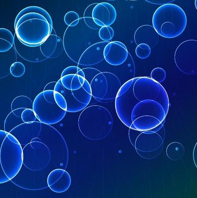 Blue Light Bubbles Background Vector Graphic