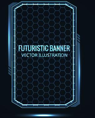 blue light futuristic illustration vector